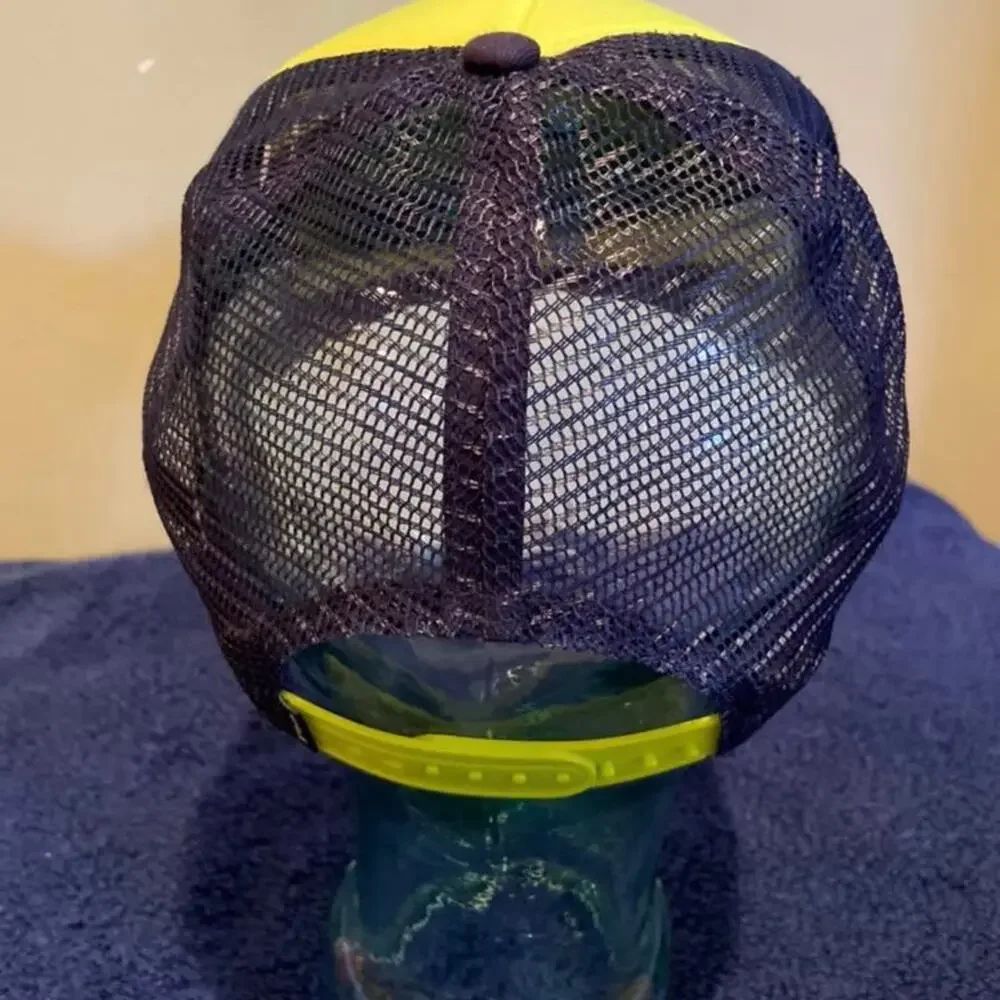 Hurley Men's Black Lime Green Snap Back Adjustable Mesh Back Baseball Hat